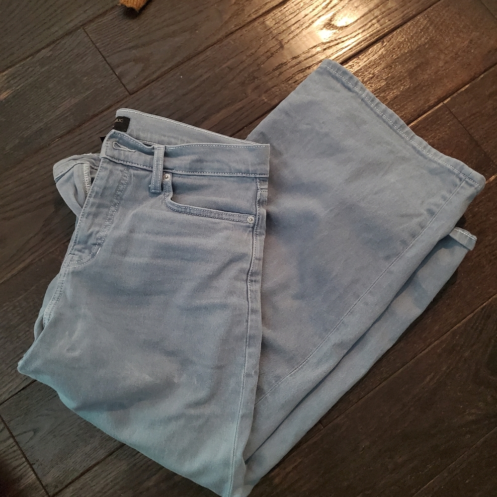 Banana Republic Women's Crop Wide Leg Blue Jeans